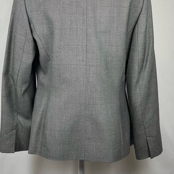 Anne Klein Black & White Plaid Print Career Academia Jacket Blazer NWOT Size 10 - Picture 6 of 11